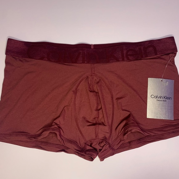 Calvin Klein Modern Shift Microfiber Boxer Brief Size L Maroon - Picture 2 of 3